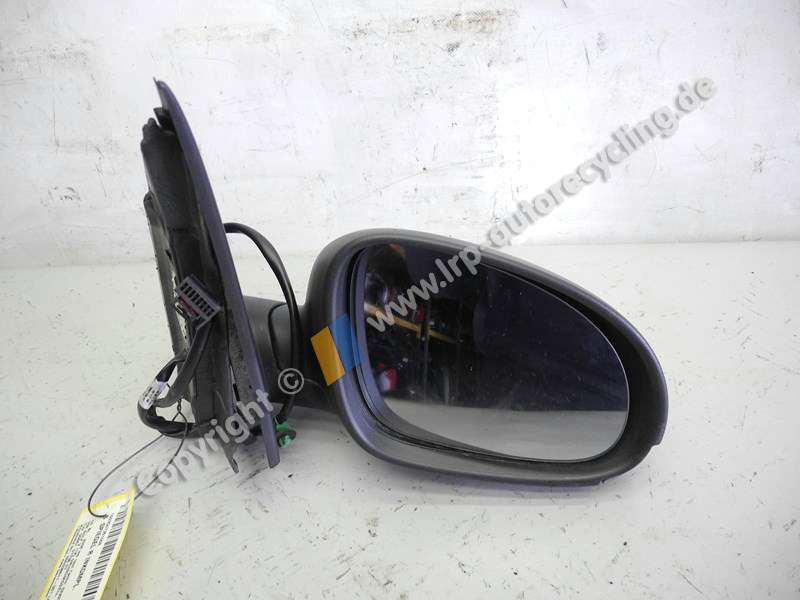 VW Golf 5 1K BJ2006 original Außenspiegel rechts elektrisch ohne Blinkleuchte schwarz unlackiert